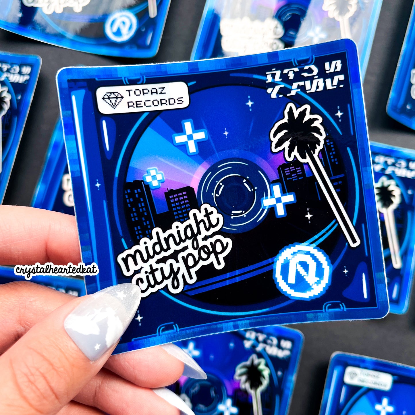 Midnight Citypop CD - Plaid Holo Sticker