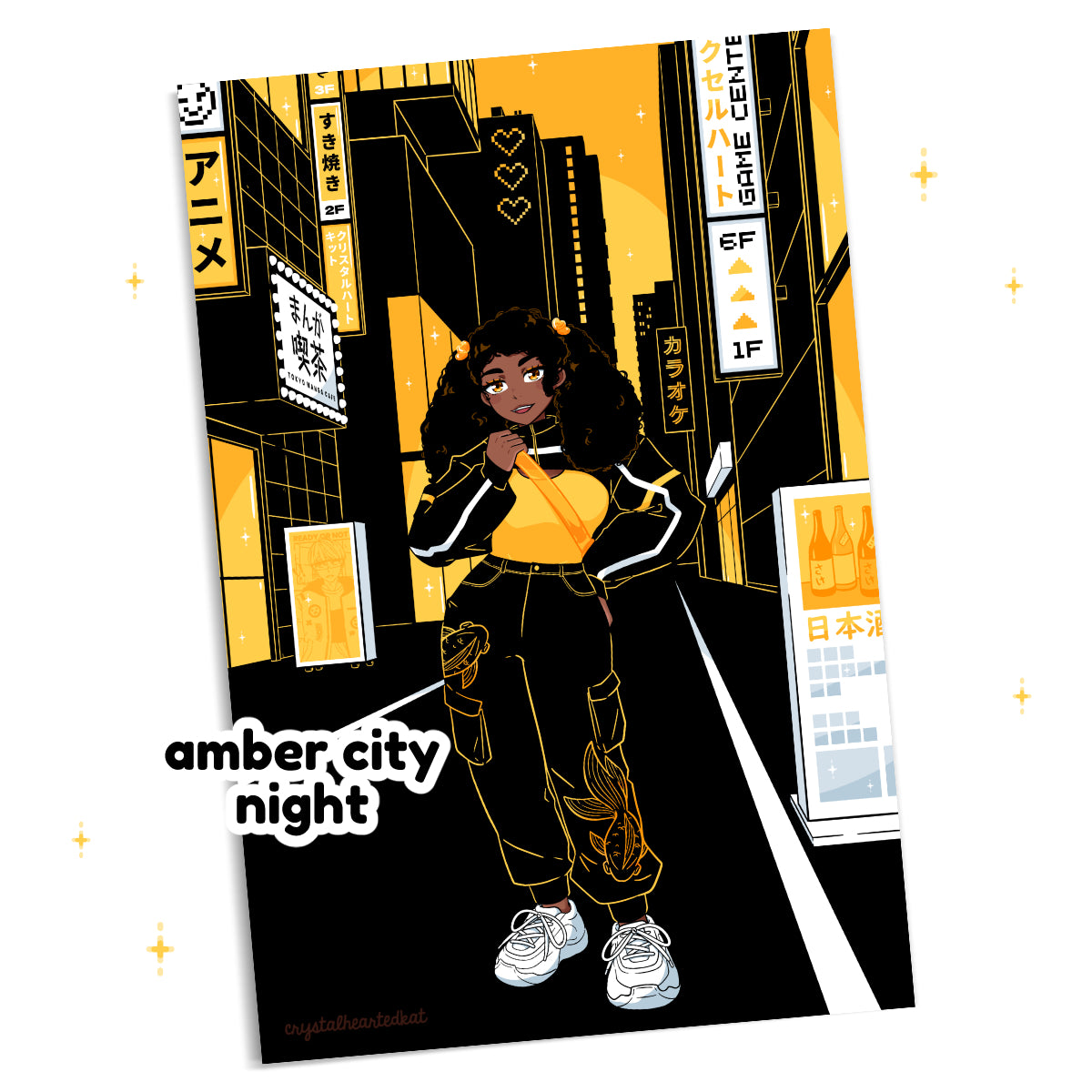 Amber City Night - 4" x 6" Mini Print