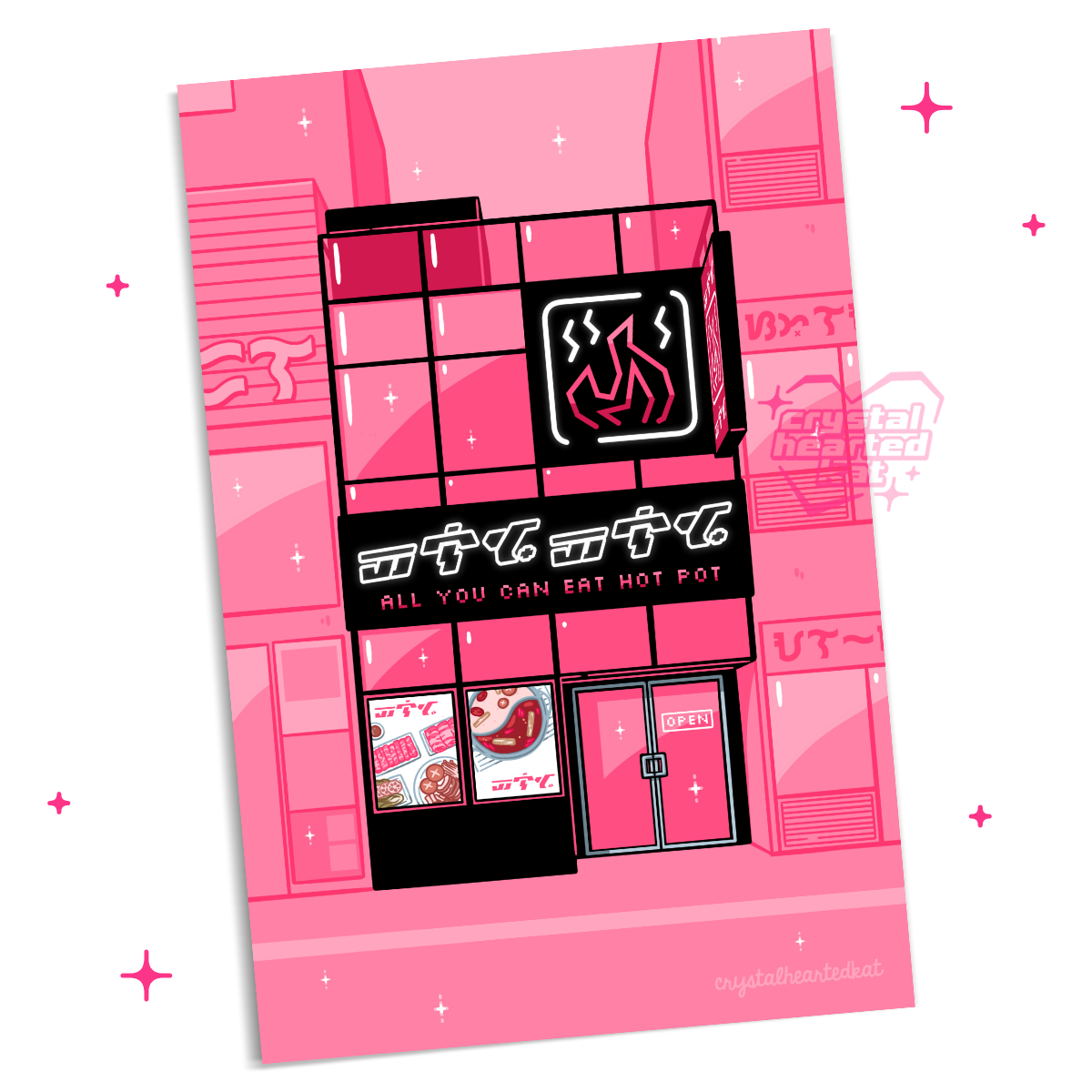 Init Init Hot Pot Restaurant - 4" x 6" Mini Print